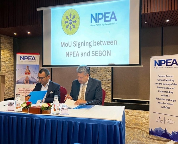 SEBON inks MoU with Nepal Private Equity Association; aims to promote